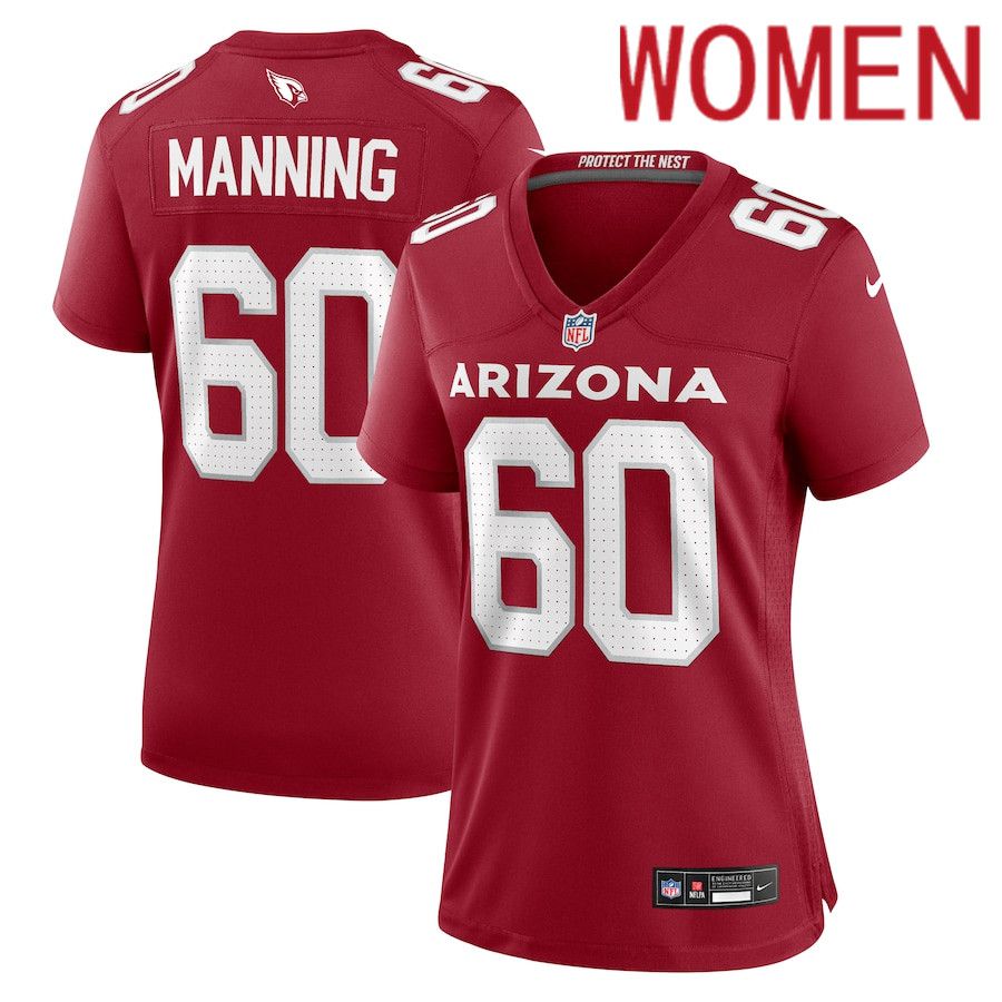 Women Arizona Cardinals #60 Ilm Manning Nike Cardinal Team Game NFL Jersey